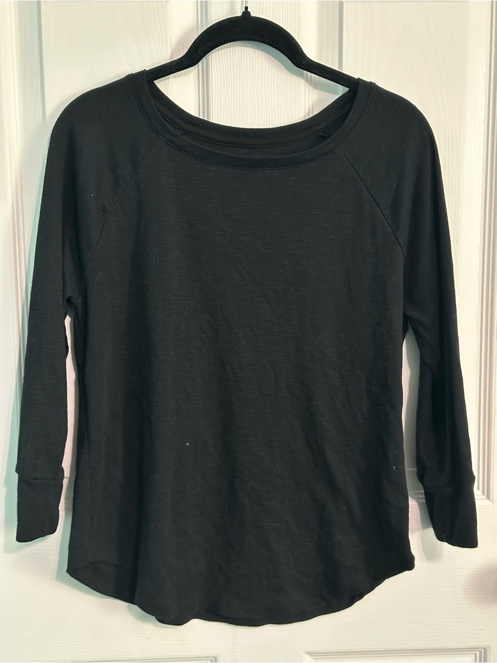 Mossimo Supply Co. Black Long Sleeve Boatneck Top